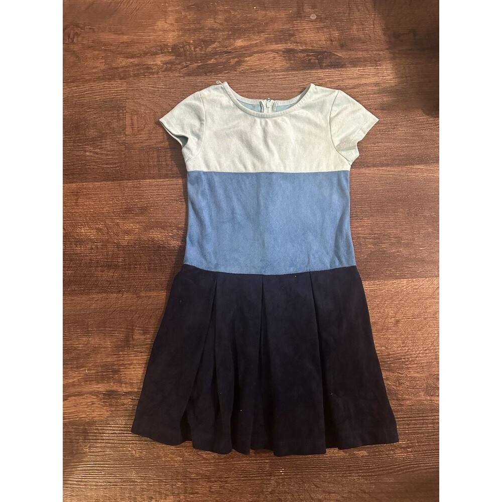 Girls Size 3T Colorblock Blue Dress